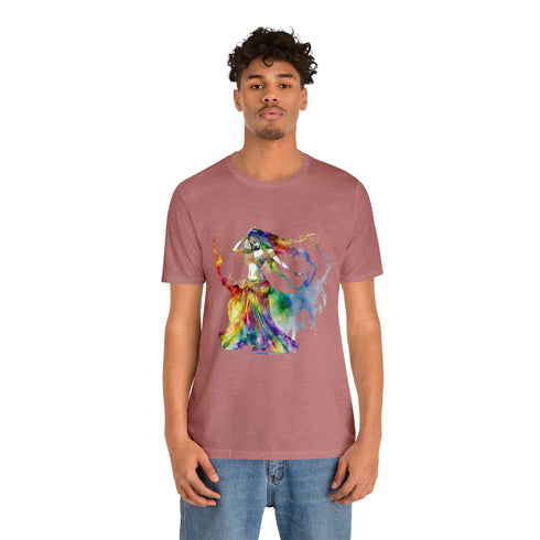Rainbow Belly Dancer in Motion - Short Sleeve Tee